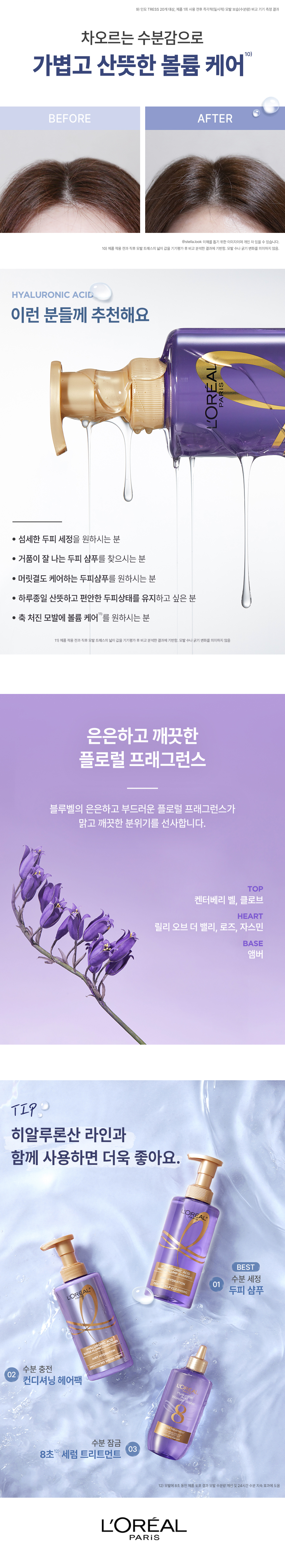 히알루론산 두피 샴푸 410ml 상세페이지